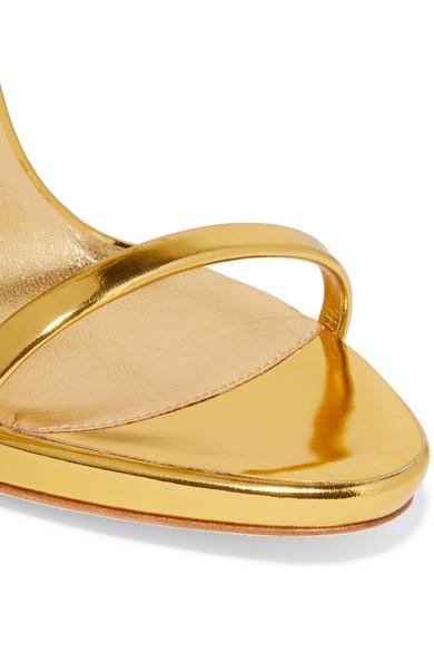 Giuseppe Zanotti 120mm Metallic Leather Sandals, Gold | ModeSens