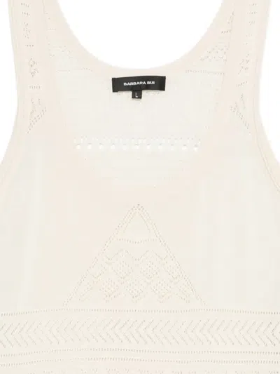 Barbara Bui Openwork Tank Top In Neutral