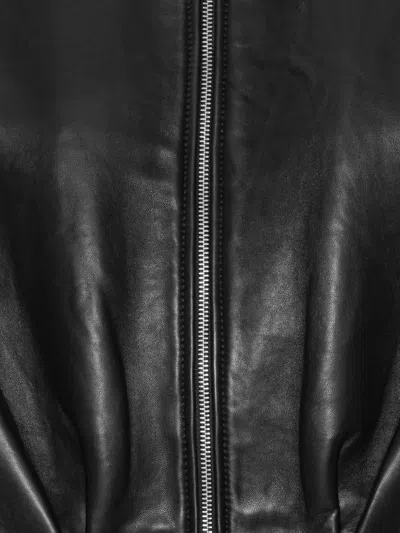 Rotate Birger Christensen Collared Leather Jacket In Multi