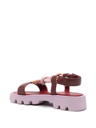 Marni Logo-print Rope-detail Sandals In Multi