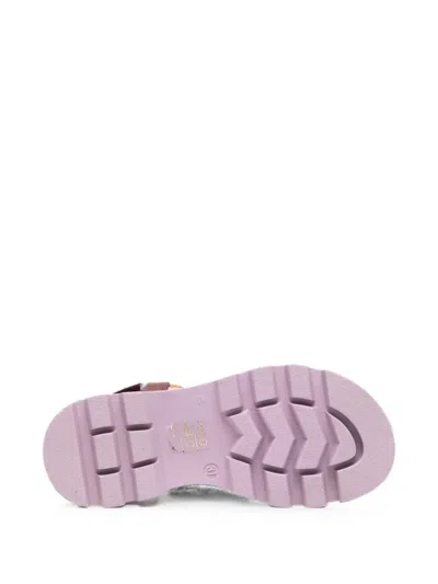 Marni Logo-print Rope-detail Sandals In Multi