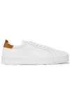Jil Sander Woman Metallic-trimmed Leather Sneakers White In Liaeco