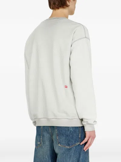 Diesel Sweatshirt With Dévoré Print In Gray