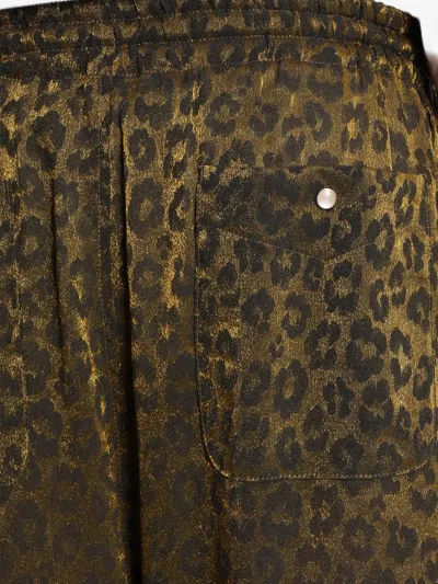 Needles Leopard-print Drawstring Shorts In Gold