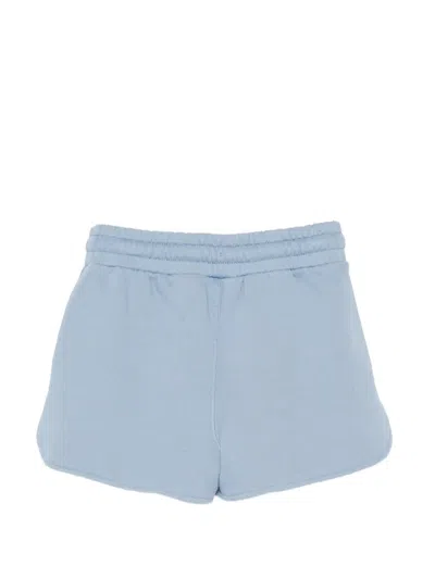 Off-white Logo-print Drawstring Shorts In Blue
