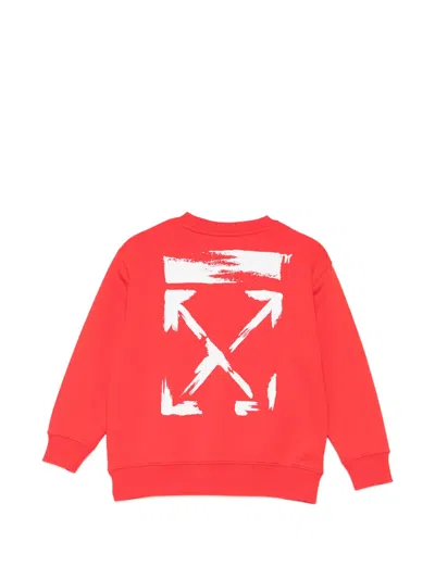 Off-white Logo-print Sweater In Red