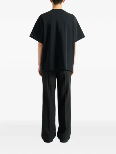 Balmain Flower T-shirt In Black