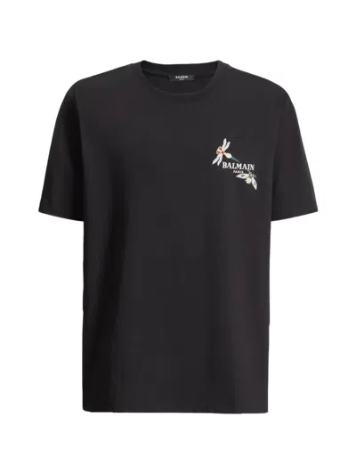 Balmain Insect T-shirt In Black