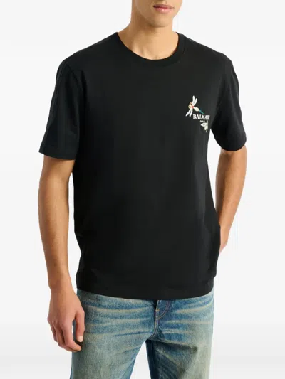 Balmain Insect T-shirt In Black