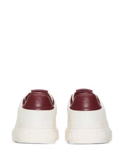 Balmain B-court Smooth Leather Trainers In White