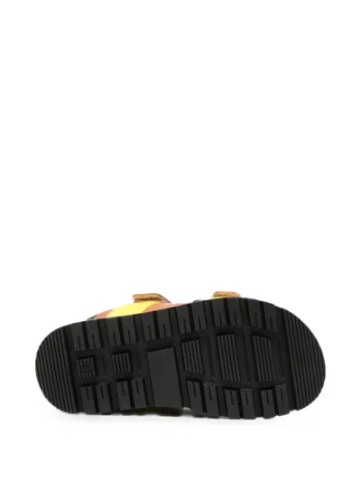Marni Touch-strap Leather Sandals In Multi