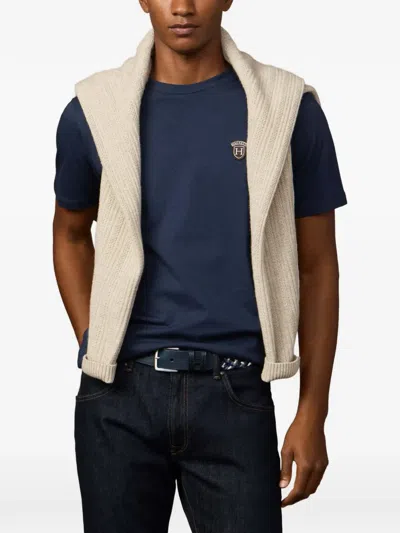 Hackett Badge-patch T-shirt In Black