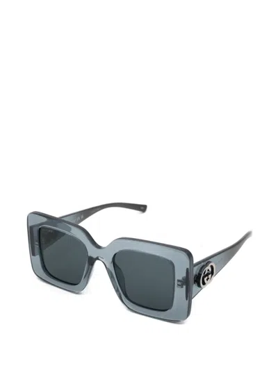 Gucci Square-frame Sunglasses In Blue