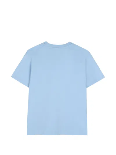 Givenchy Logo-embroidered T-shirt In Blue