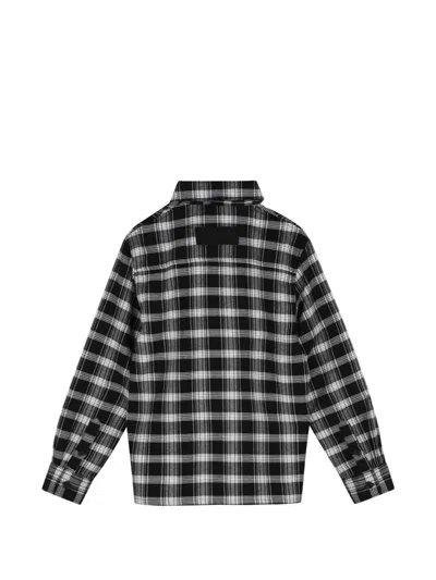 Givenchy Check-pattern Long-sleeve Shirt In Black
