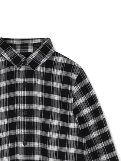 Givenchy Check-pattern Long-sleeve Shirt In Black