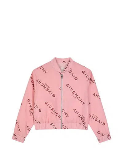 Givenchy Logo-print Bomber Jacket Shorts Set In White