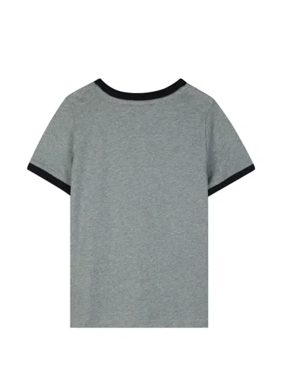 Chloé Logo-print Ringer T-shirt In Brown