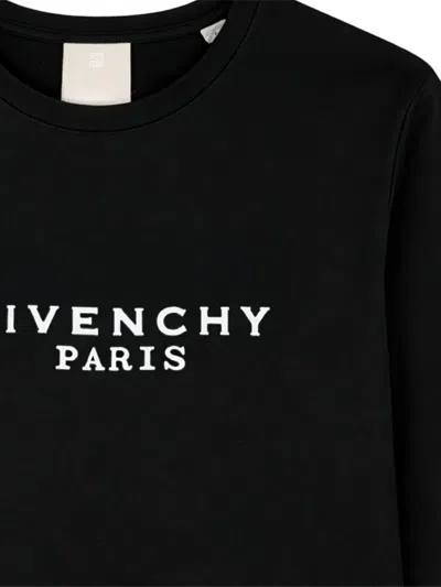 Givenchy Logo-print Long-sleeve T-shirt In Black