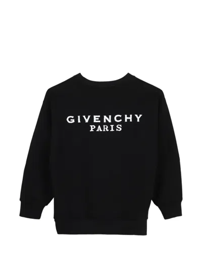 Givenchy Crew Neck Logo Sweatshirt In Black