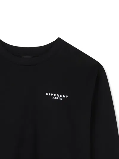 Givenchy Crew Neck Logo Sweatshirt In Black
