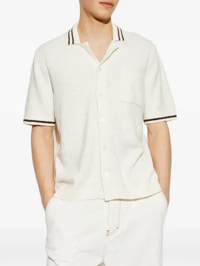 Samsoe & Samsoe Short Sleeve Shirt In White