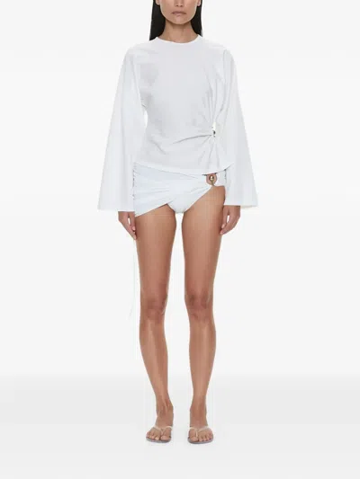 Christopher Esber Orbit Ruched Top In White