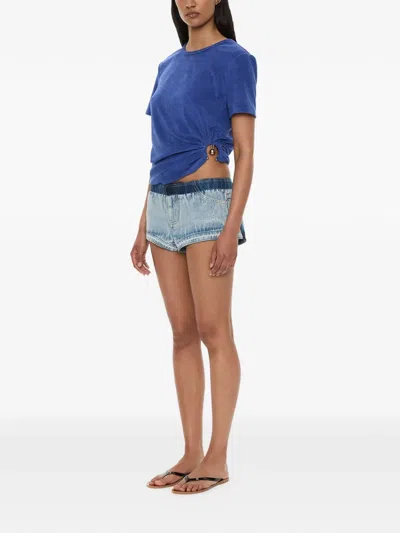 Christopher Esber Reconstruct Denim Shorts In Brown