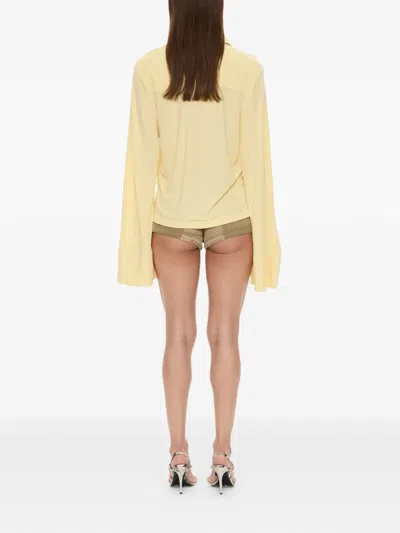 Christopher Esber Reconstruct Denim Shorts In Gray