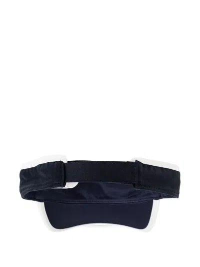 Ea7 Logo-print Contrast-trim Visor In Blue