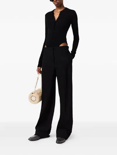 Stella Mccartney Button-placket Cut-out Top In Multi