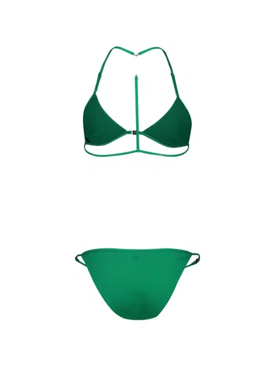 Tom Ford Triangle Bikini Set In Green