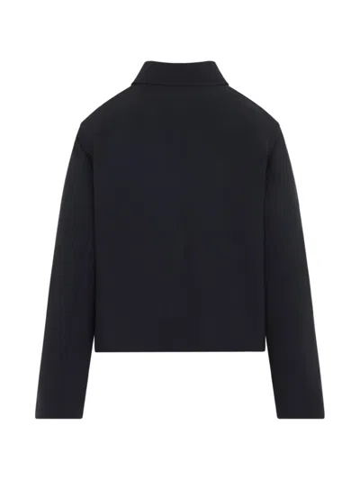 Jil Sander Button-up Collared Jacket In Black