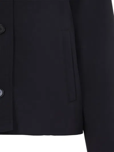 Jil Sander Button-up Collared Jacket In Black