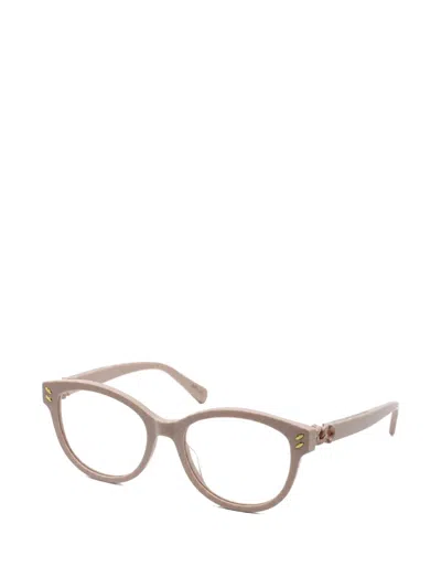 Stella Mccartney Square-frame Chain-link Glasses In Pink