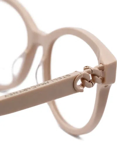 Stella Mccartney Square-frame Chain-link Glasses In Pink