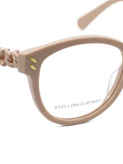 Stella Mccartney Square-frame Chain-link Glasses In Pink