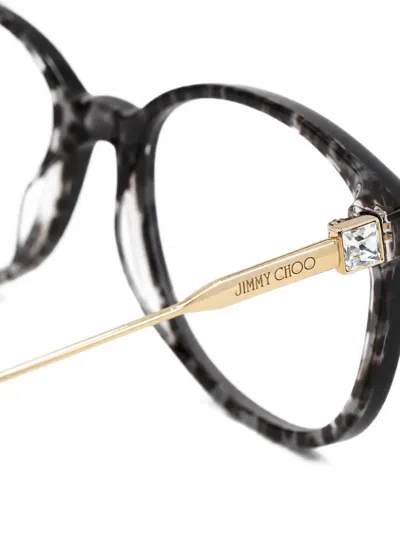 Jimmy Choo Rectangle-frame Glasses In White
