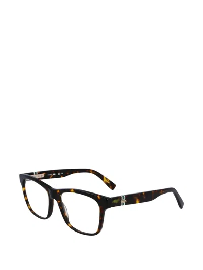 Lacoste Square-frame Glasses In Orange