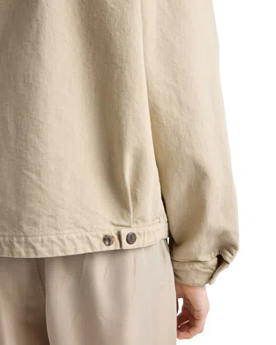 Prada Old Denim Blouson Jacket In Brown