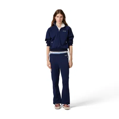 Miu Miu Technical Fabric Jacket In Blue