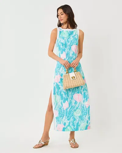 Lilly Pulitzer Eleanora Maxi Shift Romper In Blue