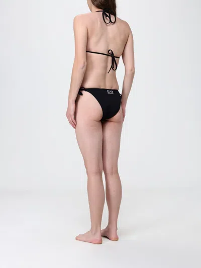 Ea7 Triangle Bikini With Logo In Black