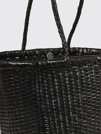 Dragon Diffusion Woven Leather Bag In Black