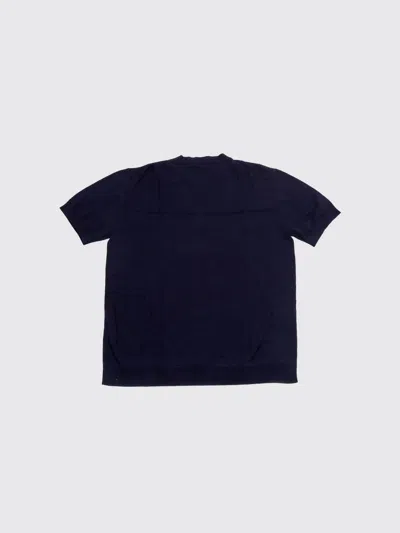 Paolo Pecora Basic Crew Neck Sweater In Blue