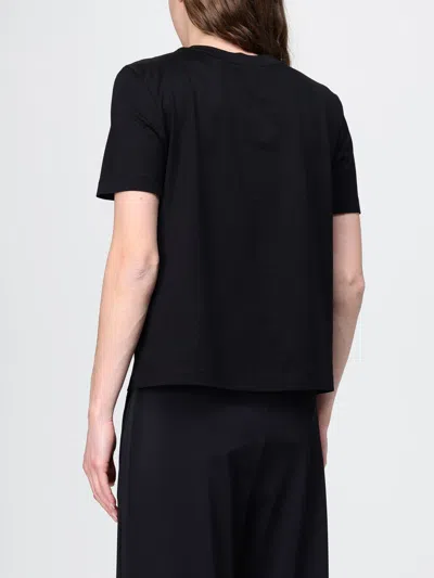 Mm Max Mara Printed Cotton T-shirt In Black