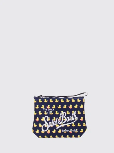 Mc2 Saint Barth Aline Striped Polyester Pouch In Multi