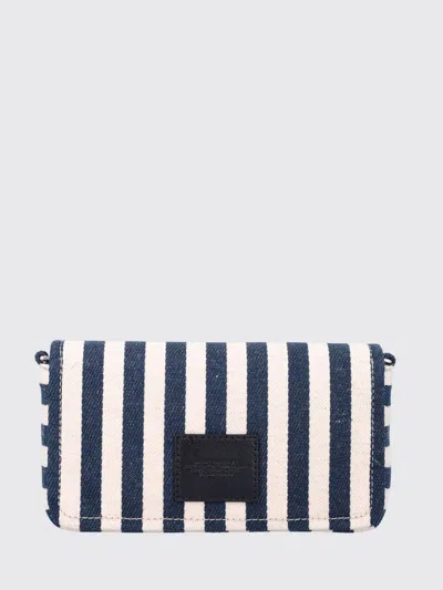 Marc Jacobs Mini Canvas Handbag With Bold Striped Pattern In Blue