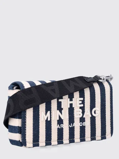 Marc Jacobs Mini Canvas Handbag With Bold Striped Pattern In Blue