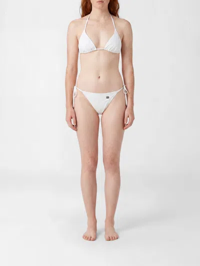 Dolce & Gabbana Embroidered Triangle Bikini In White